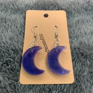 Purple Moon Earrings